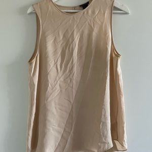 Theory Nude Silk Shell Top